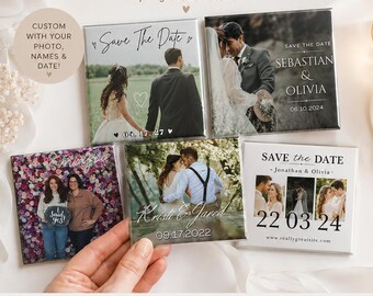 Imanes personalizados para anunciar la fecha de la boda / Recuerdos y anuncios de boda