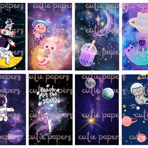 Galaxy Space Valentine Cards for Kids | Digital Classroom Valentines | Printable Space-Themed Cards PNG Download