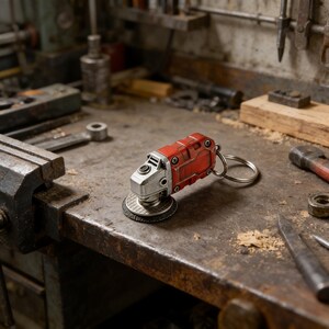 Mini Power Tool Keychains Tiny Tool Keyrings for Handymen & DIY Lovers Outdoor Tool Lover Gift for Husband, Dad