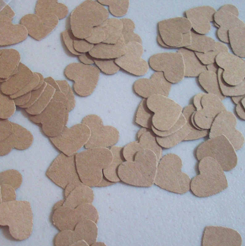 Heart Confetti Table Scatter 400 Punched 1 2 Kraft Cardstock Hearts
