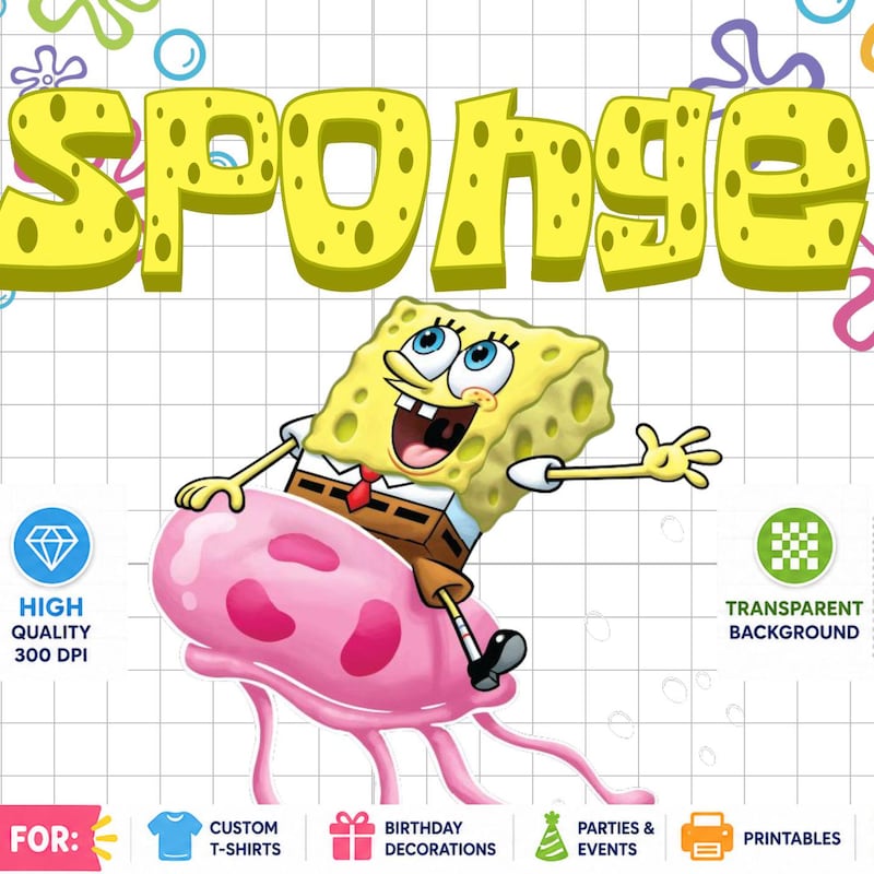 Spongebob Font Letters - Etsy