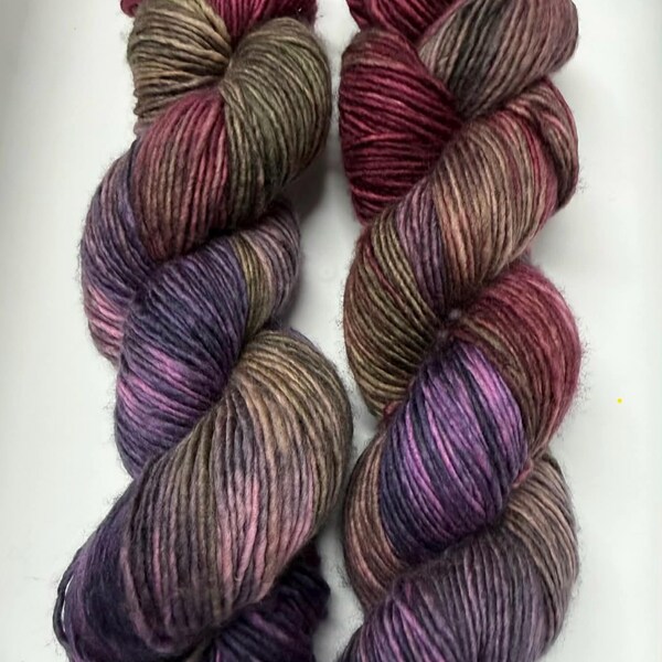 Hand-Dyed Single Ply Superwash Merino Wool Skeins, Ethically Sourced Yarn