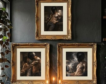 Dark Romance Biker Art-bundel, leesgrage wanddecoratie (digitale download)