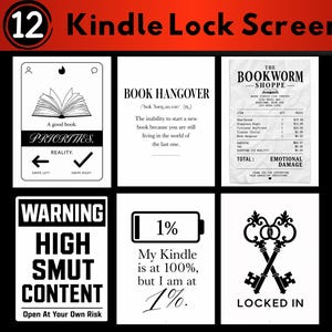 Mörk romantik Kindle-låsskärm, e-läsarbakgrund, blandad kompott, romantik, humor, digital nedladdning