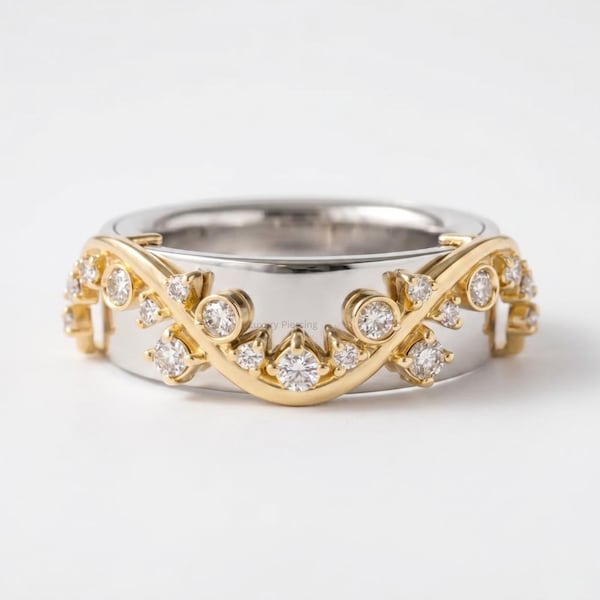 Bague Oura 3-4-5 couverture moissanite nuit étoilée 2,5 microns vermile 9 carats et or massif bijoux tech veste cadeau pour elle, piercing de luxe
