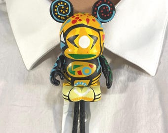 Bolo Tie Custom Disney Vinylmation Mickey Urban Cave Painting Africa Prom Fun Wearable Art