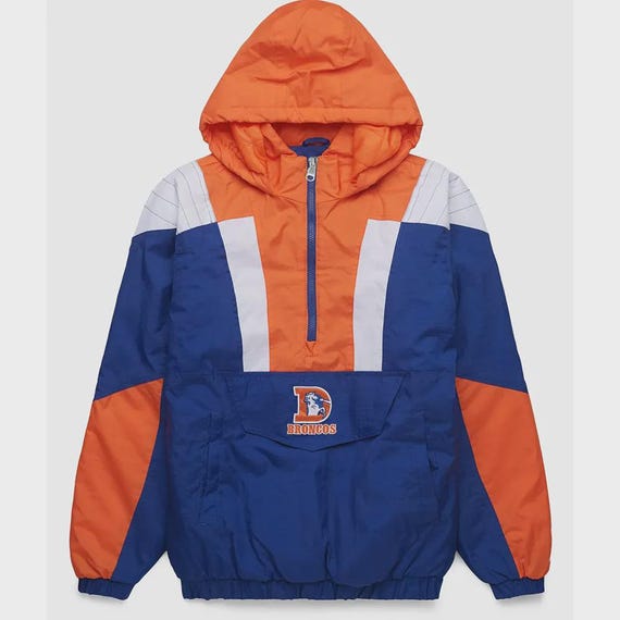 Denver Broncos Vintage Style Pullover Jacket, Unisex NFL Football Hoodie