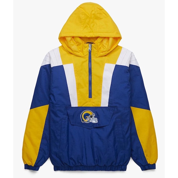 LA Rams Pullover Anorak Jacket, Los Angeles NFL Football Apparel