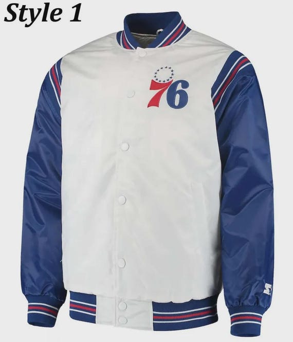 Renegade Philadelphia 76ers Full-Snap Satin Jacket
