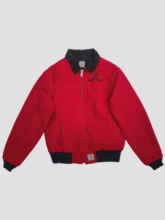 Vintage Carhartt Santa Fe Jacket Rare Wild Wind Ranch Promo Distressed Western Bomber Workwear