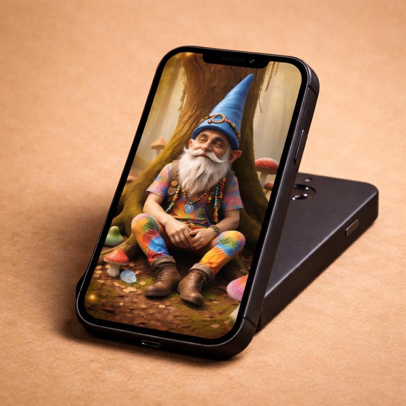 Enchanted Forest Gnome Wallpaper – Magical Mushroom Fantasy Mobile ...