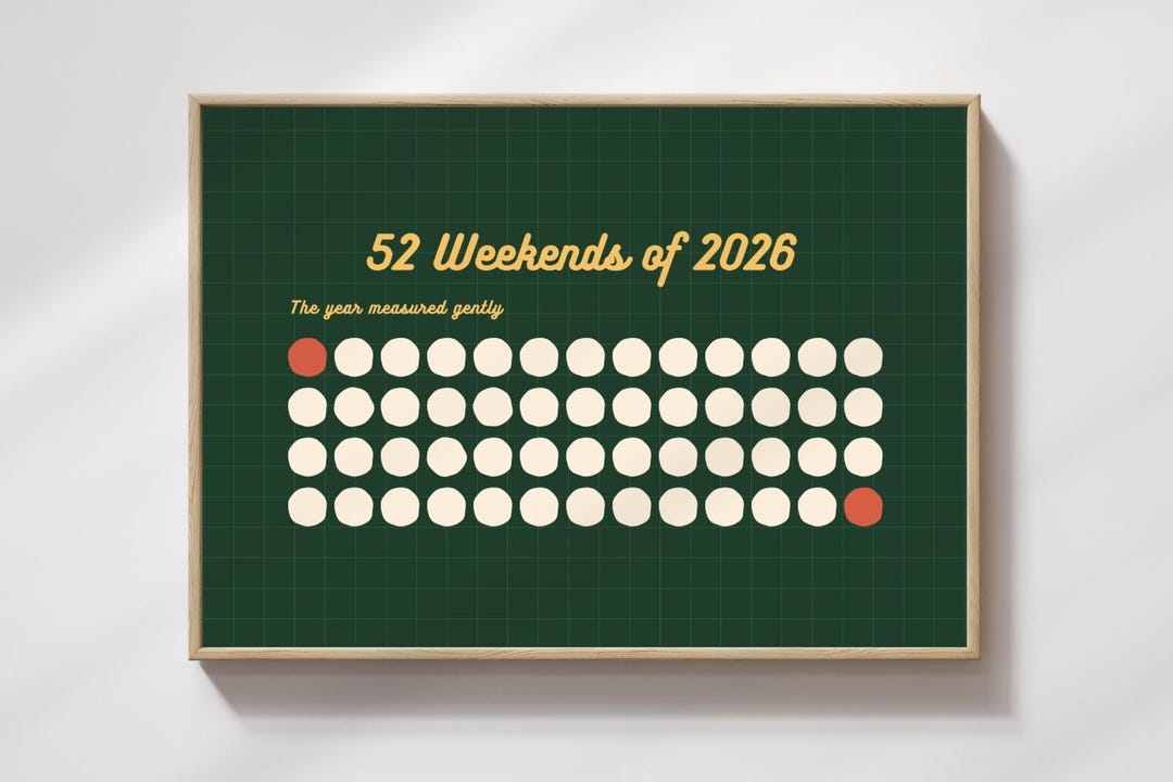 Weekend Tracker The Year Measured Gently - 2026 Weekend Tracker (digital Download) - Etsy