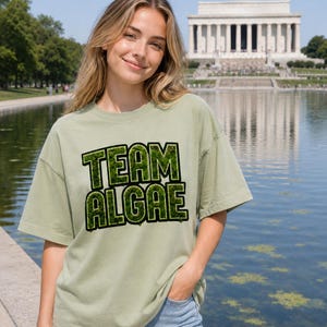 Team Algae PNG, Funny Lake Shirt Design, Moss Green Algae Graphic, Camping Pond Nature Digital Download
