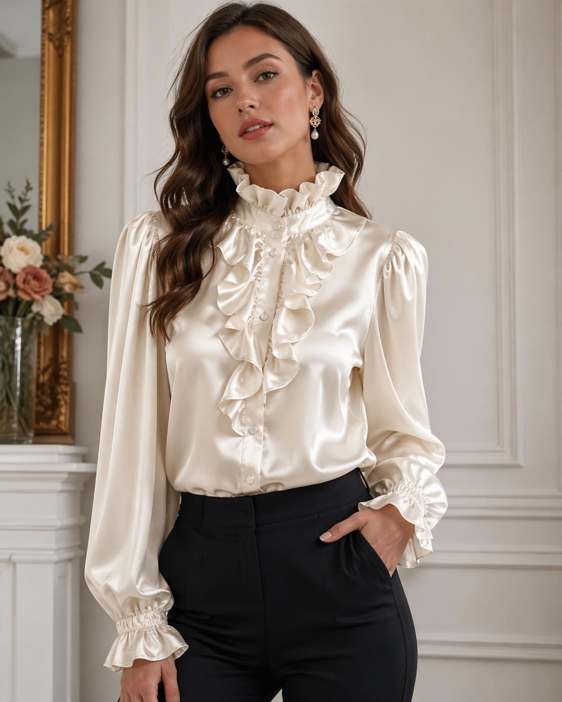 2000s Ruffle Blouse - Etsy Canada