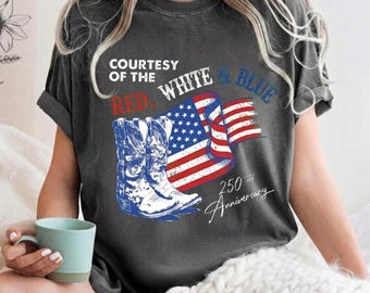 Per gentile concessione di Red White And Blue Shirt, Toby Keih Shirt, 250th Anniversary Freedom Shirt, 4th of July Tshirt, 250th Anniversary Tee