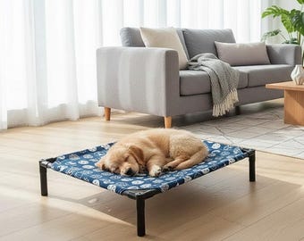 Elevated Breathable Dog Bed, Outdoor Pet Lounger, Everyday Comfort Pet Accessories