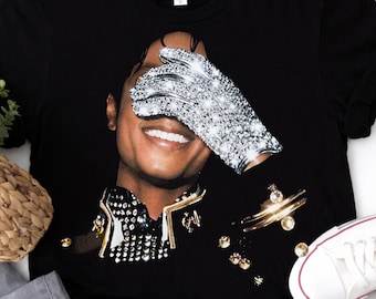 Michael Jackson PNG, King Of Pop Digital, Michael Fan Gift, ( only black shirt )