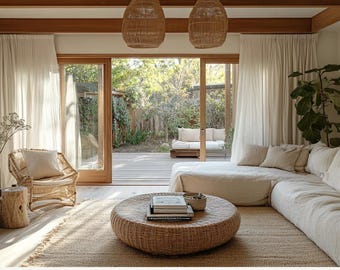 Australisches Wohnzimmer Kit | TV Styling-Leitfaden | Offene Wohnraum | Kinderfreundlich | Raum erfrischen | Bearbeitbare Canva Vorlage