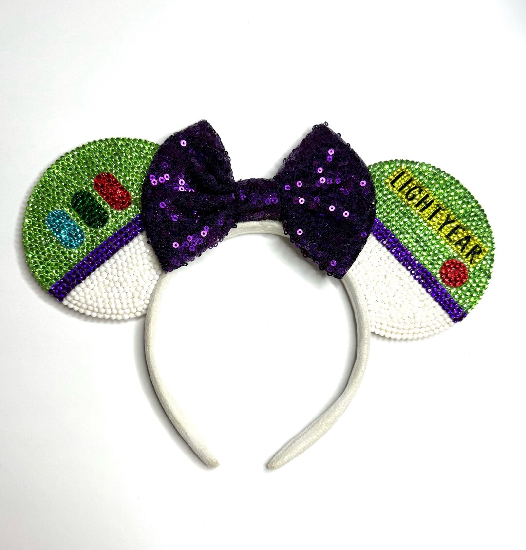 Minnie Space Ranger Buzz Lightyear Inspired Minnie Ears, Toy Story Disney Ears, Sparkly ...