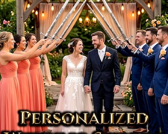 Personalized Wedding Sword, Custom Engraved Medieval Sword, Groomsmen Gift, Anniversary Gift for Him, Unique Husband Gift, Cosplay Sword