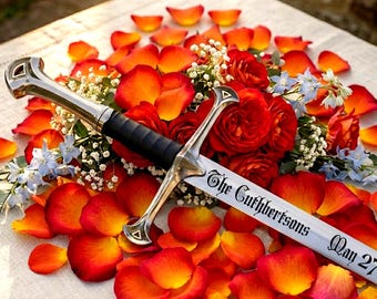 Personalized Wedding Sword, Custom Engraved Medieval Sword, Groomsmen Gift, Anniversary Gift for Him, Unique Husband Gift, Cosplay Sword