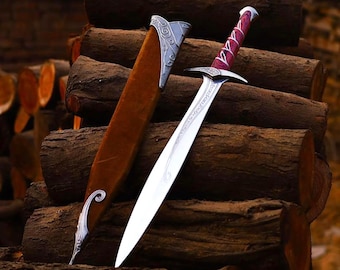 Custom Rings of Power Movie Sword from Bilbo Frodo Baggins Replica, Cosplay Prop, Display Wall Decor, Christmas Gift For Him or Men