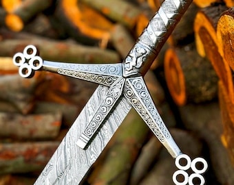 Handmade Scottish Claymore Sword, J2 Steel Highland Medieval Sword, Custom Engraved Celtic Blade, Anniversary Gift for Him, Groomsmen Gift