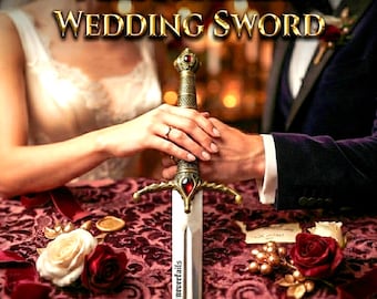Personalized Wedding Sword, Custom Engraved Medieval Sword, Groomsmen Gift, Anniversary Gift for Him, Unique Husband Gift, Cosplay Sword