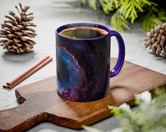 Taza con diseño de nebulosa galáctica / Taza de café espacial