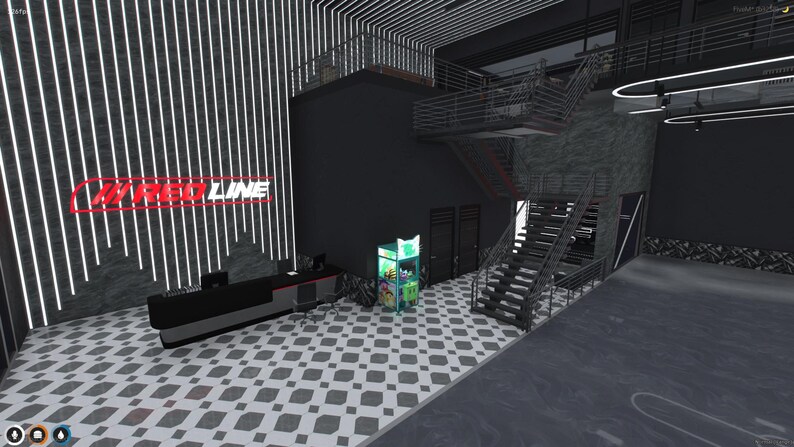 Redline Mechanic MLO | High-quality Map | Fivem Mechanic Shop Interior ...