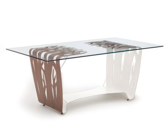 Glass Top Tree Table