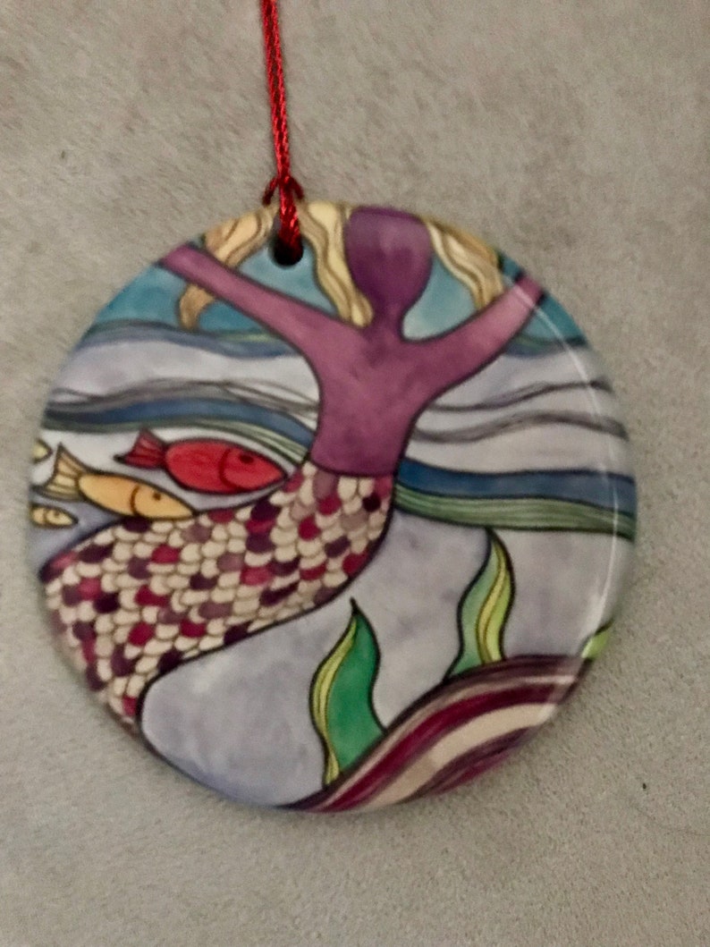 Joyful mermaid ornament
