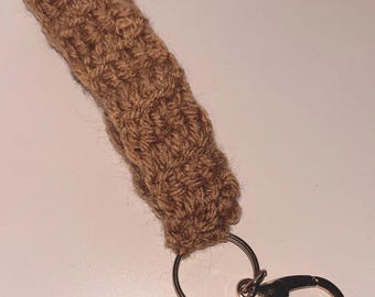 Crocheted Wristlet Keychain: Durable Yarn Key Holder