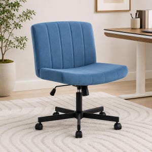 blue velvet dressing table chair Winslow Single Brushed Velvet Ocean Blue Dressing Table Chair