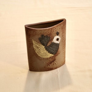 Vintage Takahashi Japan Bird Pillow Vase Mid Century Modern Amram's Toronto