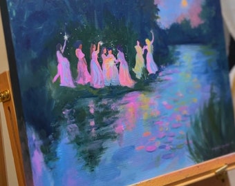 Al borde de la renovación - impresión artística a partir de una pintura acrílica original