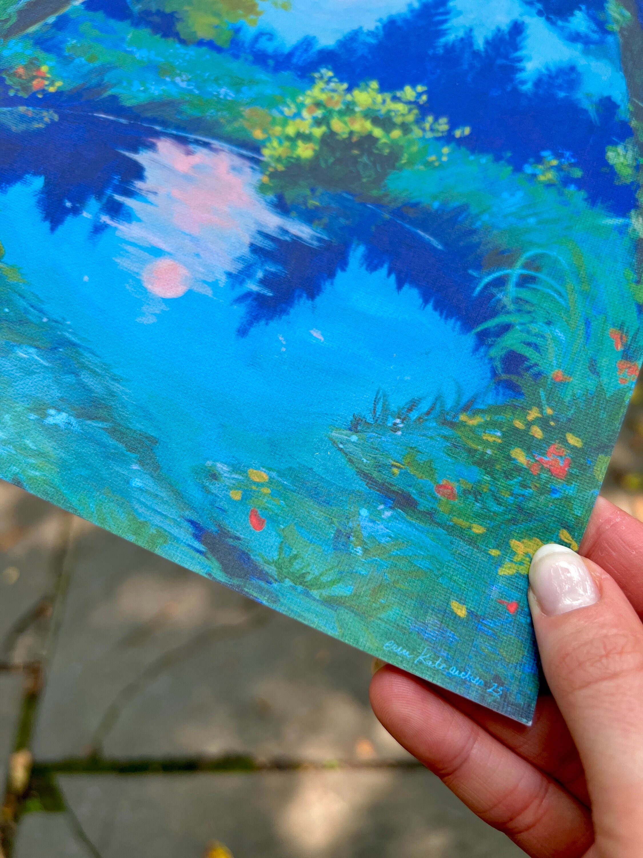 Moonlit Dip - Art Print From Original Acrylic Painting - Fantasy ...