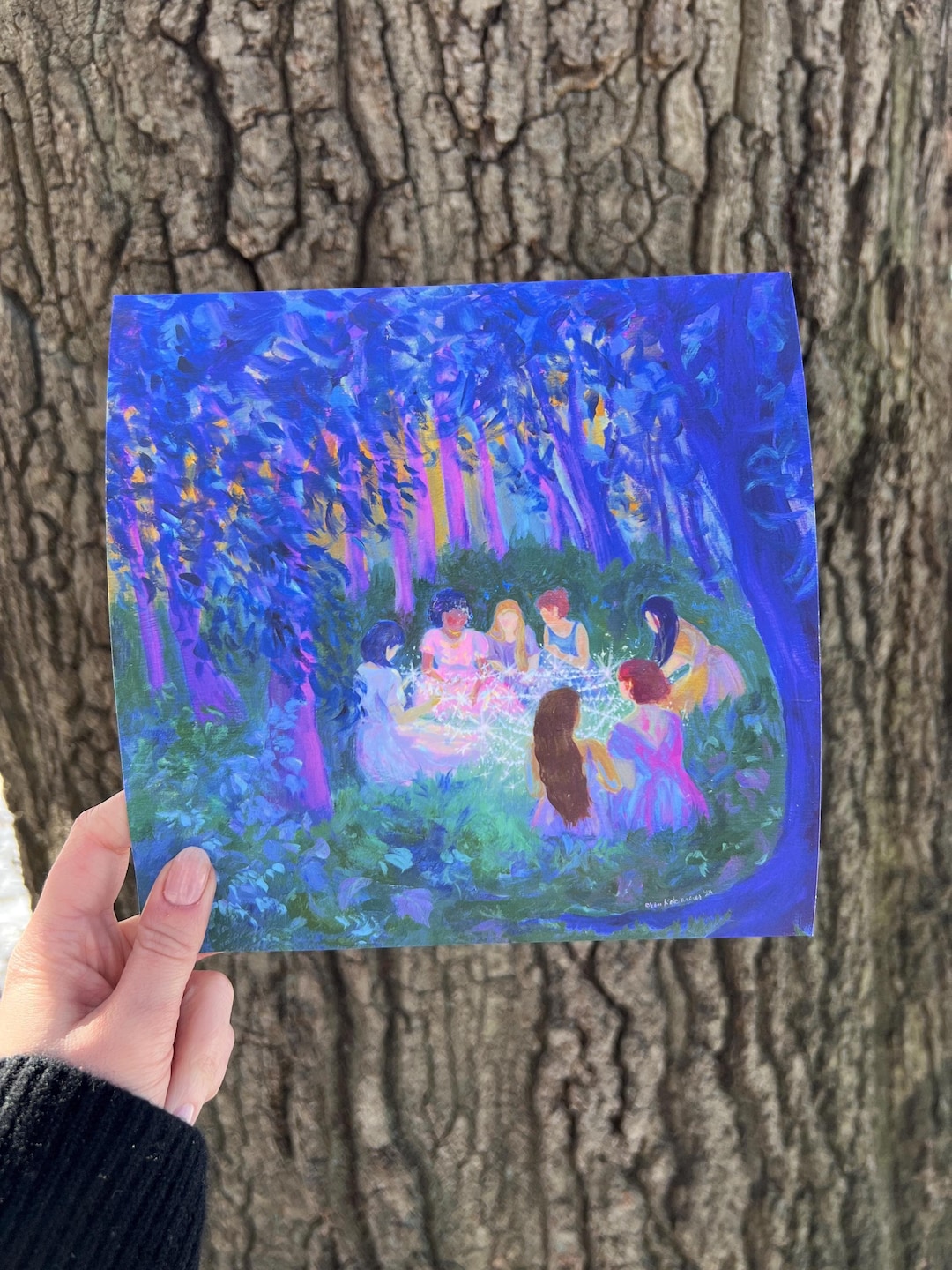Engween Art Woven Together - Art Print From Original Acrylic Painting - Fantasy ...