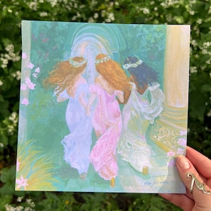 through hallowed halls ii - romantic art print from original gouache painting
