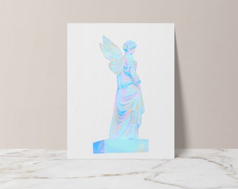 faerie statue ii iridescent illustration art print