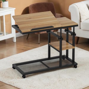 Height Adjustable Rolling C Table