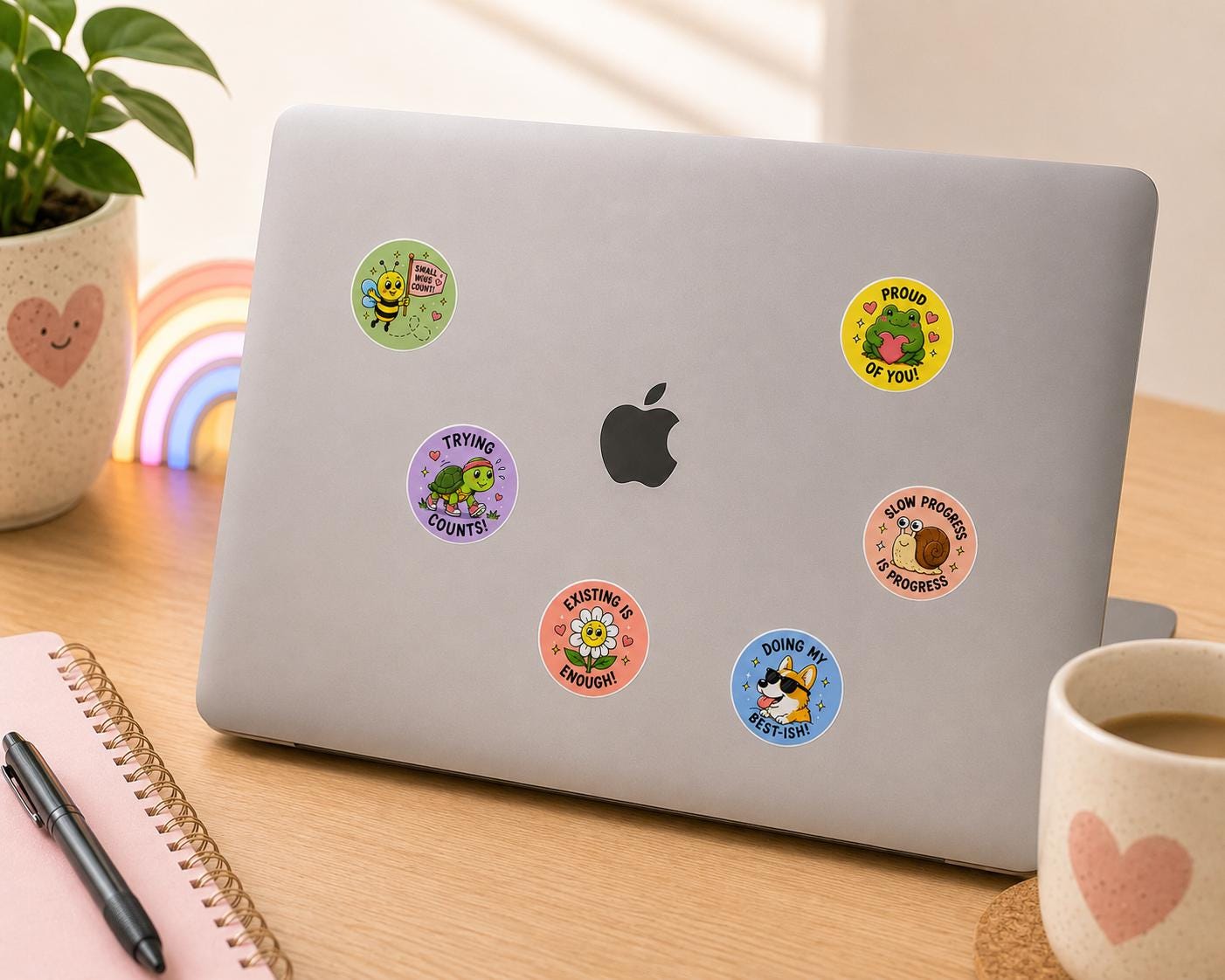 Mental Health Affirmation Sticker Sheet – Cute Positive Stickers ...