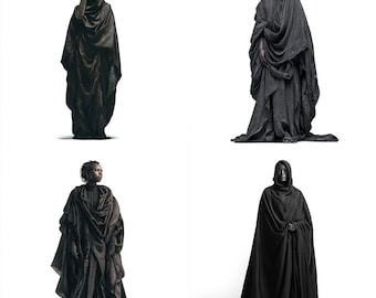 Túnica de tela oscura 777