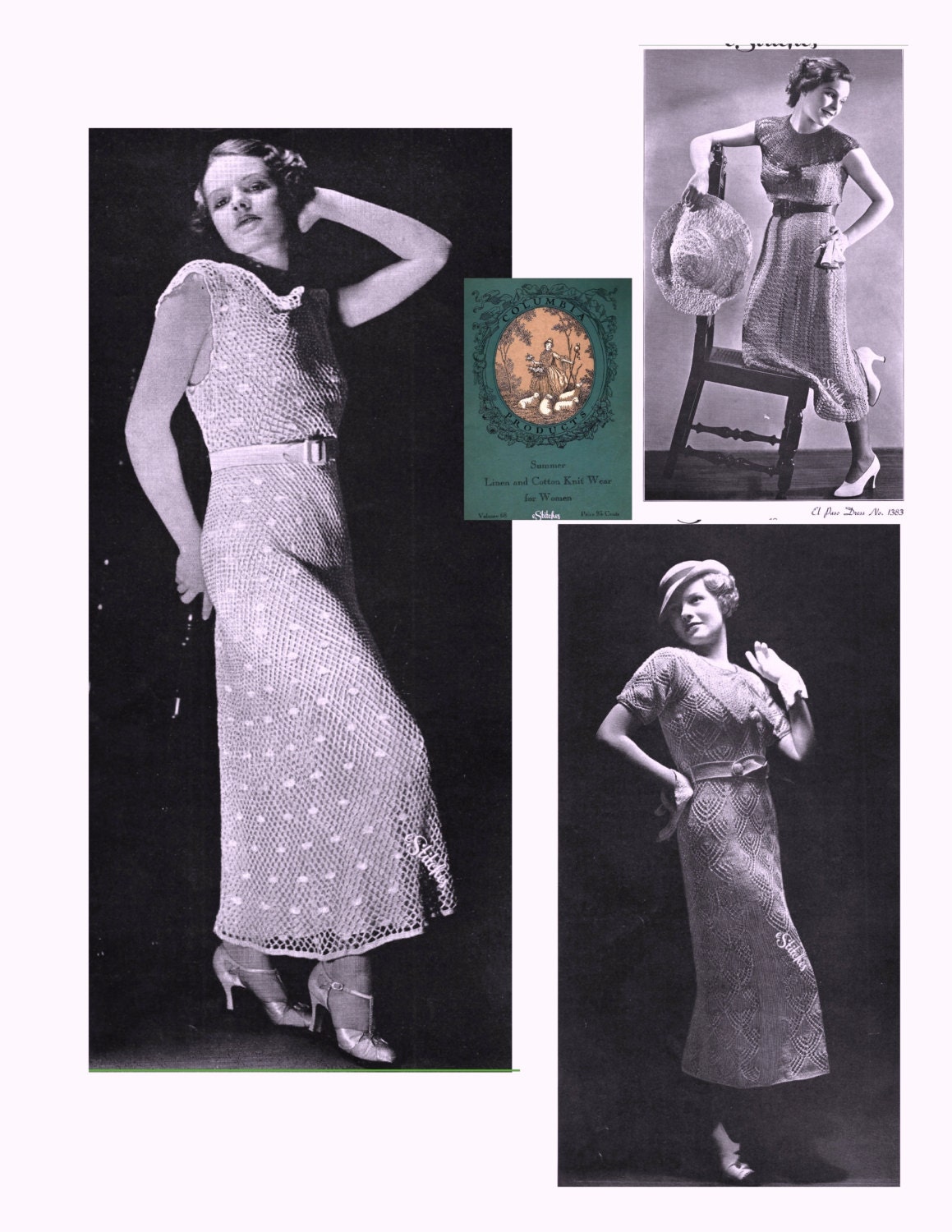 20 Best Free Vintage Crochet Patterns of the 1930s 14 1930s Lacy Dresses and Blouses Columbia Summer Knit