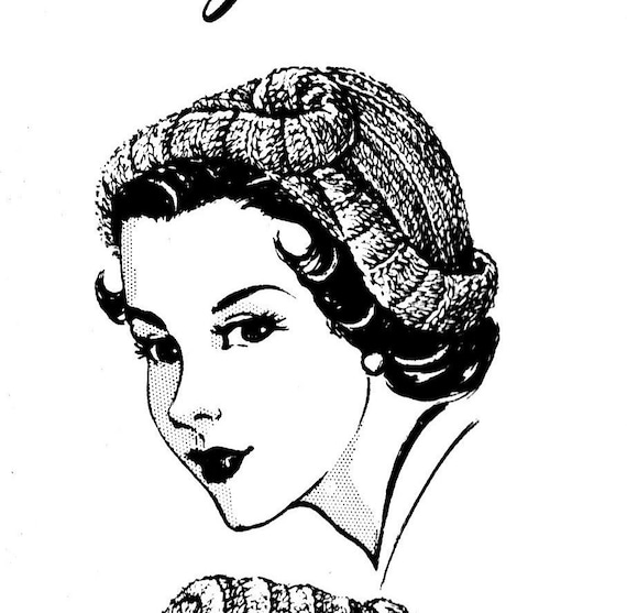 Double Crochet Rolled Brim Hat with Bag Set 3 Crochet PDF | Etsy