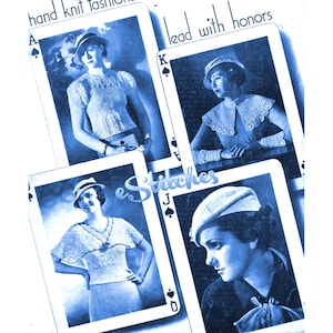 1930s Hats, Blouses, Coats Hand Knit Fashions, Lead with Honors Vol. 65  Bear Brand Bucilla- 10 Knit and Crochet patterns PDF 6500