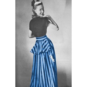 1940s Peplum Evening Skirt Sewing Pattern Sewing pattern PDF 4791 image 1