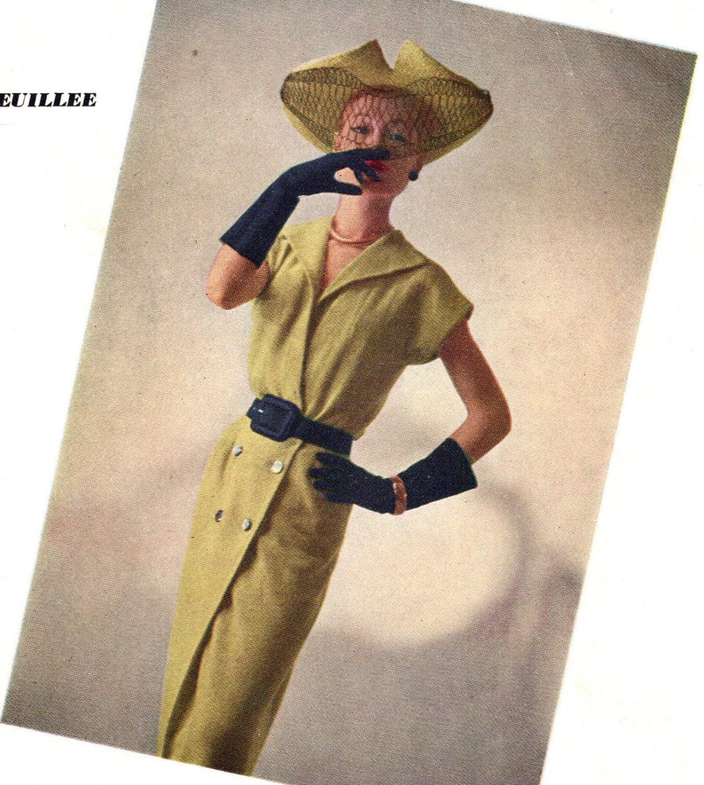 1950s shawl collar dress