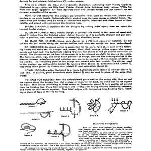 1940s Victory Garden DIY TRANSFERS Vegetable Characters for Tea Towels, Pot Holders and more - 8 PDF Embroidery Transfer patterns 1216 image 4