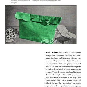 Vintage Tasche Schnittmuster, Scallop Edge Clutch Bag - PDF Schnittmuster 1704